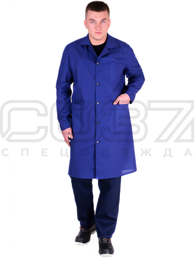 Халат рабочий мужской Метролог цв. тёмно-синий-1